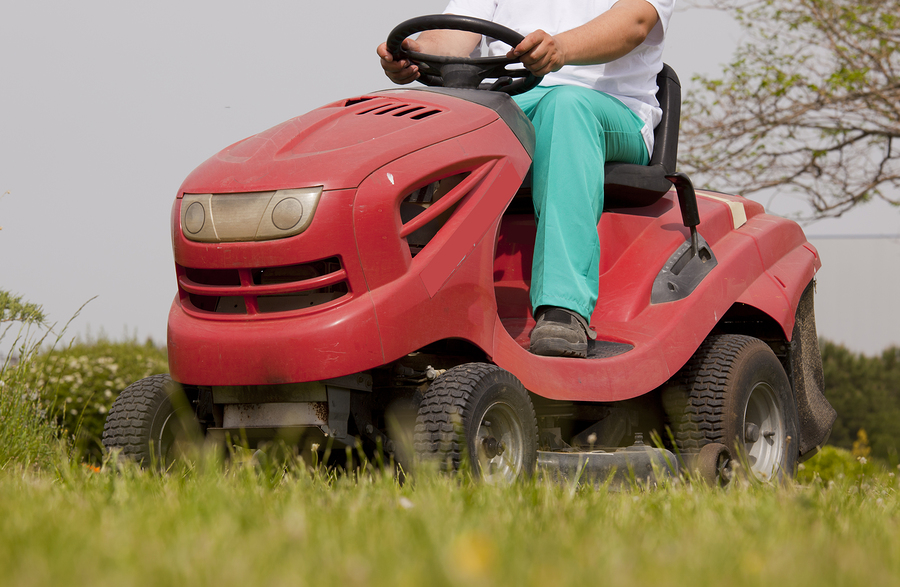 getting the lawn mower unstuck